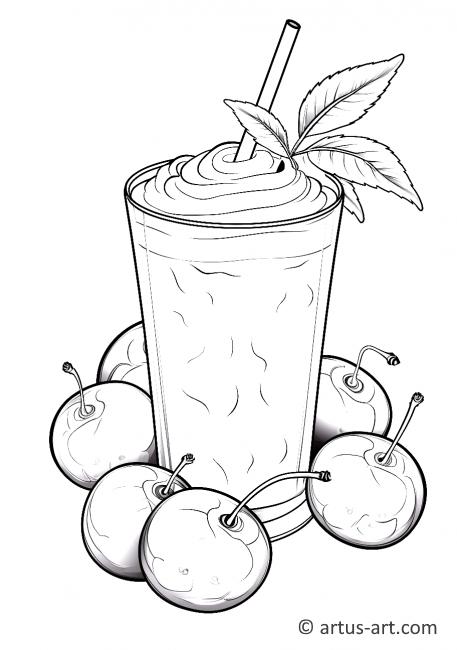 Plum Smoothie Coloring Page